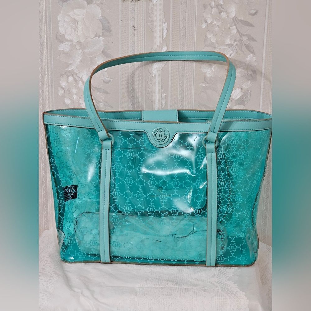 Nanette Lepore 2 on 1 Clear Shoulder Tote Bag EUC - Picture 2 of 6